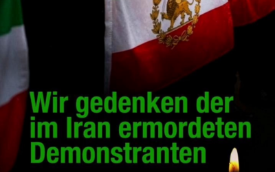 Gedenken an die im Iran ermodeten Demonstranten